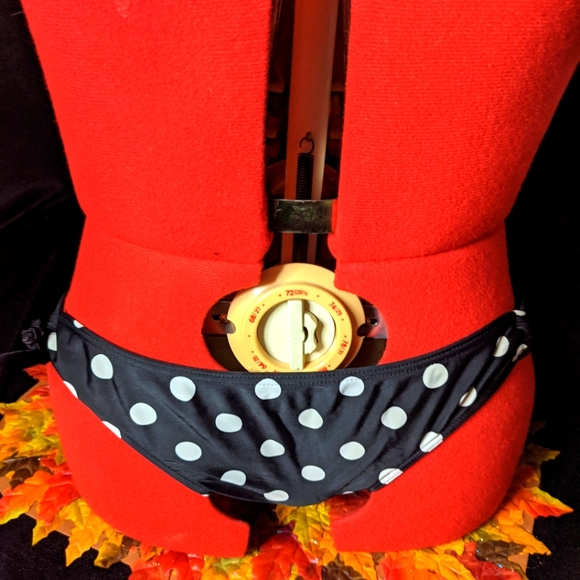 la Vie en rose aqua pin up 2 piece polka dot bathing suit dress - Picture 6 of 6